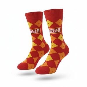 Odd Sox Cheez It Crackers Crazy Funny Novelty Crew Socks Men's Size 6-12 NWT